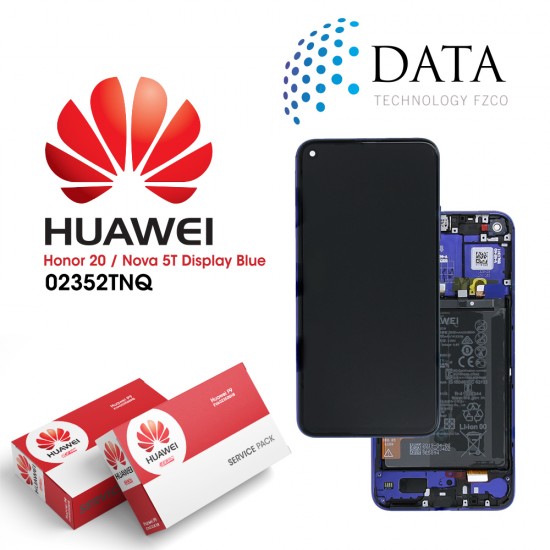 Huawei Honor 20/Nova 5T (2019) -LCD Display + Touch Screen + Battery - Sapphire Blue - 02352TNQ OR 02352SMQ