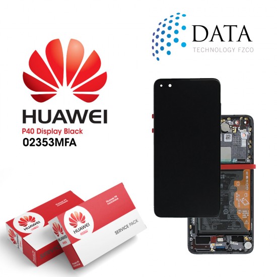 Huawei P40 (ANA-NX9 ANA-LX4) -LCD Display + Touch Screen + Battery Black 02353MFA