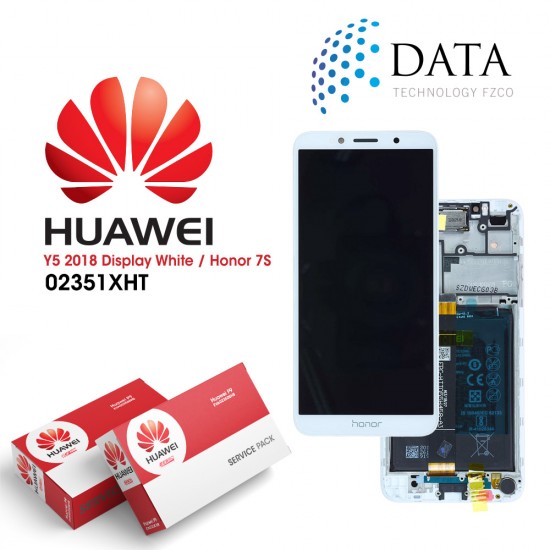 Huawei Honor 7S -LCD Display + Touch Screen + Battery - White - 02351XHT