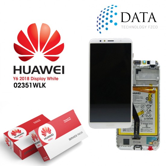 Huawei Y6 2018 (ATU-L21, ATU-L22) -LCD Display + Touch Screen + Battery White 02351WLK