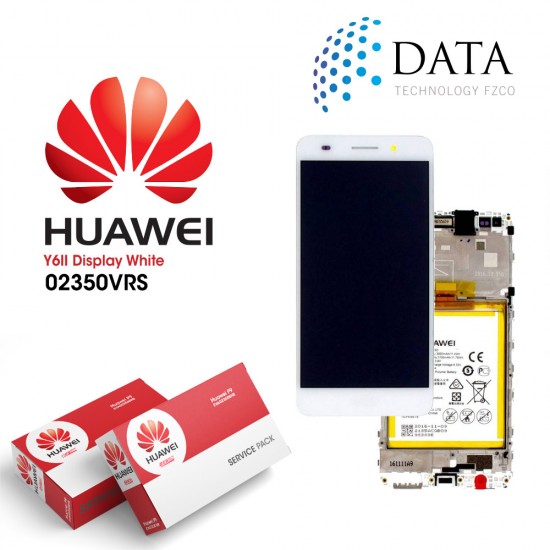 Huawei Y6 II (CAM-L21) -LCD Display + Touch Screen + Battery White 02350VRS