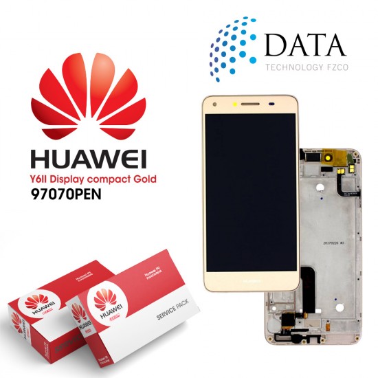 Huawei Y6 II Compact (LYO-L21) -LCD Display + Touch Screen Gold 97070PEN