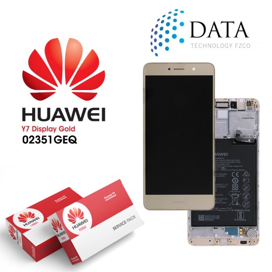 Huawei Y7 (TRT-L21) -LCD Display + Touch Screen + Battery Gold 02351GEQ