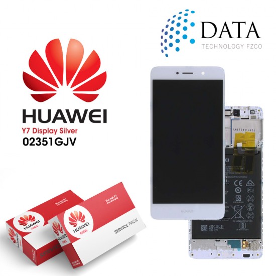 Huawei Y7 (TRT-L21) -LCD Display + Touch Screen + Battery White 02351GJV