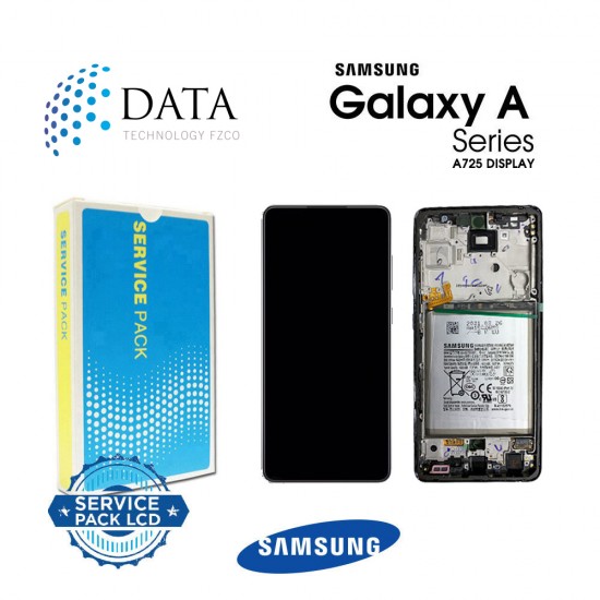 Samsung Galaxy A72 4G / 5G 2021 (SM-A725 / A726 ) -LCD Display + Touch Screen Blue + Btry GH82-25541B OR GH82-25542B
