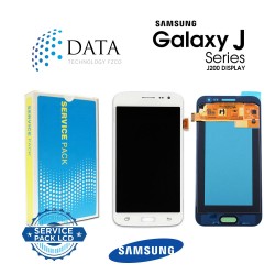 Samsung SM-J200 Galaxy J2 -LCD Display + Touch Screen - White - GH97-17940A