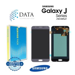 Samsung Galaxy J7 Duo (SM-J720F) -LCD Display + Touch Screen Silver GH97-21827D