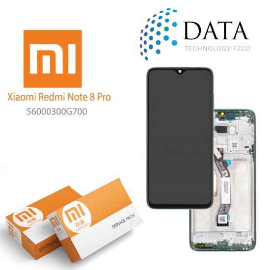 Xiaomi Redmi Note 8 Pro (M1906G7I M1906G7G) -LCD Display + Touch Screen Green 56000400G700