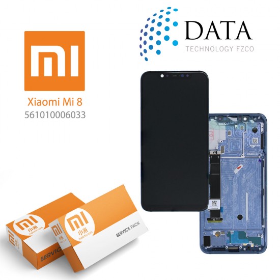 Xiaomi Mi 8 -LCD Display + Touch Screen Blue (Service Pack) 561010006033